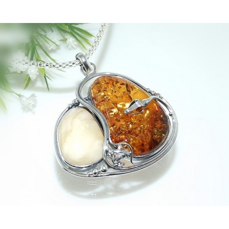 Bernsteinschmuck - Bernstein-Anhänger  Silber-925 LB75