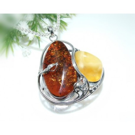 Bernsteinschmuck - Bernstein-Anhänger  Silber-925 LB80
