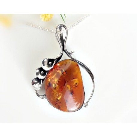 Bernsteinschmuck - Anhänger   Silber-925 BA138