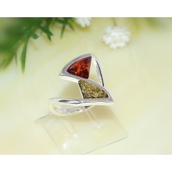 Bernsteinschmuck - Bernstein-Ring  Silber-925  (CZ47)
