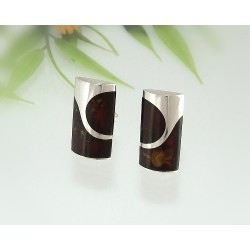 Bernstein Ohrclips Silber 925 Bernsteinschmuck  (BV27)