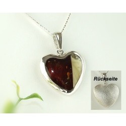 Bernsteinschmuck Bernstein Herz Anhänger Silber 925 LB87