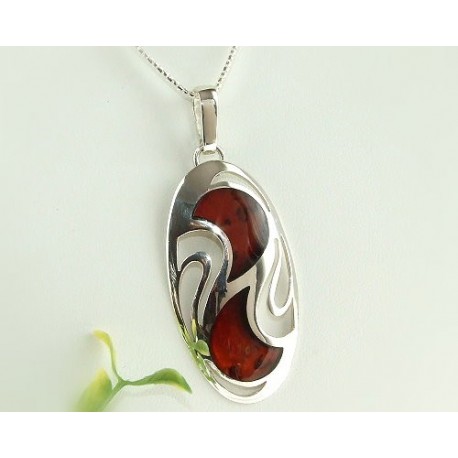 Bernsteinschmuck - Bernstein-Anhänger  Silber-925 LB88