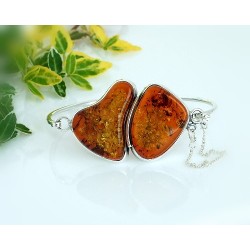 Bernsteinschmuck - Bernstein-Armreif 18 cm Silber-925  (CU19)