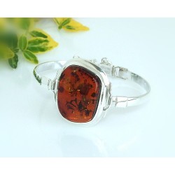 Bernsteinschmuck - Bernstein-Armreif 18 cm Silber-925  (CU27)