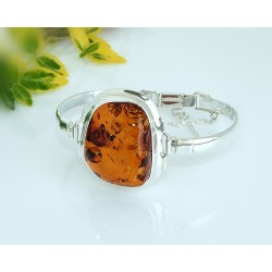 Bernsteinschmuck - Bernstein-Armreif 18 cm Silber-925  (CU35)