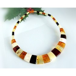Bernsteinschmuck - Bernstein-Collier 42 cm (DA17)