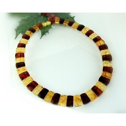 Bernsteinkette  Bernstein Collier 44 cm DA76a
