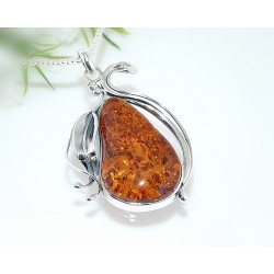 Bernsteinschmuck - Bernstein-Anhänger  Silber-925 LN33