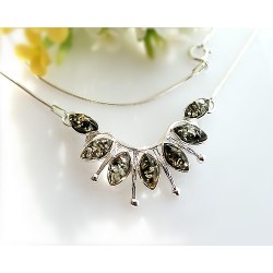 Bernsteinschmuck Bernstein Collier 54 cm Silber 925 BC28a