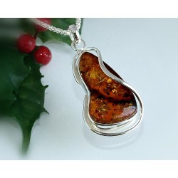 Bernsteinschmuck - Bernstein-Anhänger  Silber-925  LN42