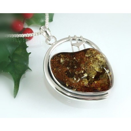Bernsteinschmuck - Bernstein-Anhänger  Silber-925 LN82