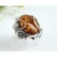 Bernsteinschmuck - Bernstein-Ring 19,5 mm  Silber-925  (HA84)