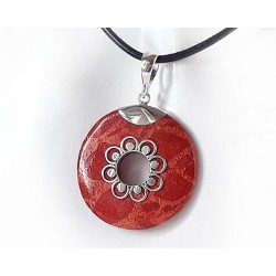 Silberschmuck - Anhänger m. Schaumkoralle Silber-925 (KL87)