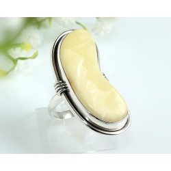 Bernstein Ring 17 mm Silber 925  HB09