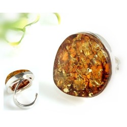 Bernstein Ring 18,5 mm Silber 925 HB21