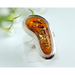 Bernstein Ring 18,5 mm Silber 925 HB25