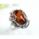 Bernsteinschmuck - Bernstein-Ring 17 mm  Silber-925  (HB30)