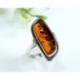 Bernsteinschmuck - Bernstein-Ring 20 mm  Silber-925  (HB96)