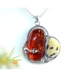 Bernsteinschmuck - Bernstein-Anhänger  Silber-925 AC17