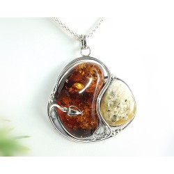 Bernstein Anhänger Silber 925  AC18