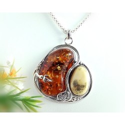 Bernstein Anhänger Silber 925 AC21