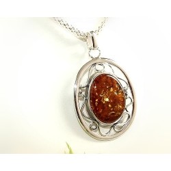 Bernsteinschmuck - Bernstein-Anhänger  Silber-925 AC27
