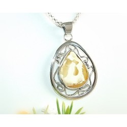 Bernsteinschmuck - Bernstein-Anhänger  Silber-925  AC24