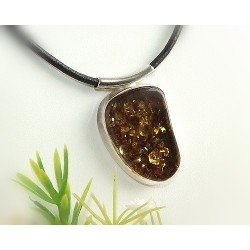 Bernsteinschmuck Bernstein Collier 48 cm Silber 925  DB56a