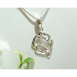 Kleeblatt Anhänger Silber 925 Silberschmuck ST27