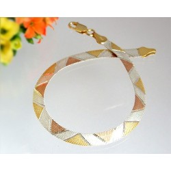 Armband Bicolor 18 cm Silber 925 SA83