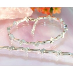 Silber Damen Armband 17,5 cm Silber-925  (SA88)