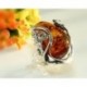 Bernsteinschmuck Bernstein Ring 18 mm Silber 925 HC60