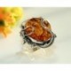 Bernsteinschmuck - Bernstein-Ring 19 mm  Silber-925  (HC56)