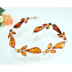 Bernstein Armband Silber 21 cm Silber-925  (CU96)