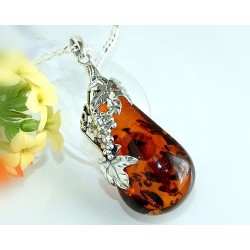 Bernstein Anhänger Silber 925 AG06