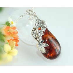 Bernstein Anhänger Silber 925 AG08