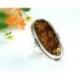 Bernsteinschmuck Bernstein Ring 19,5 mm  Silber 925  HC87