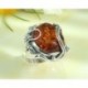 Bernsteinschmuck Bernstein Ring 16,5 mm Silber 925 HD08