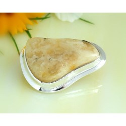 Bernstein Brosche Anhänger Silber 925 Bernsteinschmuck AG48
