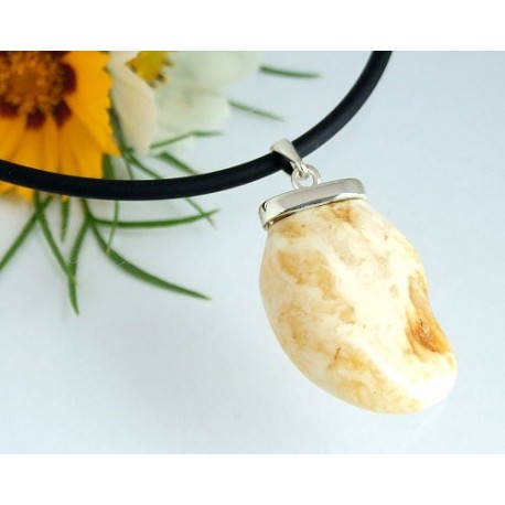 Bernsteinschmuck - Bernstein-Amulett  Silber-925  (AG52)