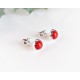 Ohrstecker Silber 925 Koralle rot KL111