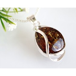 Bernstein Anhänger Silber 925 AH25