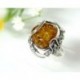 Bernsteinschmuck Bernstein Ring 17 mm Silber 925 HD33a