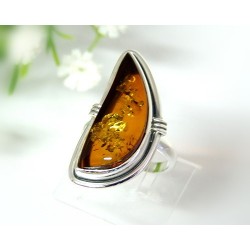 Bernsteinschmuck Bernstein Ring 17,5 mm Silber 925 HD17a