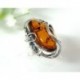 Bernsteinschmuck Bernstein Ring 19 mm Silber 925  HD36a
