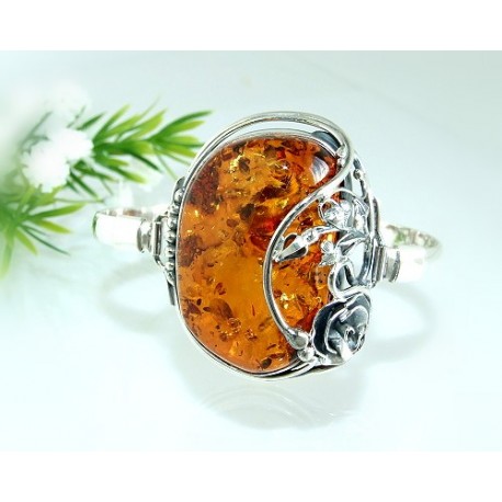 Bernsteinschmuck - Bernstein-Armreif 18 cm Silber-925  (CW26)