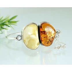 Bernsteinschmuck - Bernstein-Armreif 18,5 cm Silber-925  (CW20)