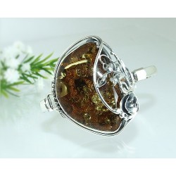 Bernsteinschmuck - Bernstein-Armreif 19 cm Silber-925  (CW32)