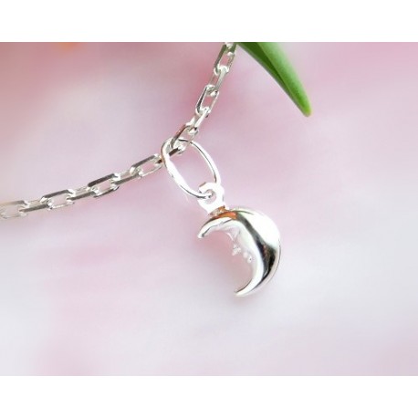 Silberschmuck - Anhänger Mond  Silber-925  (ST44)